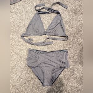 Popina Retro Classic Black and White Checkered Bikini Set